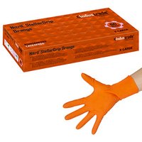 Industrade® unisex Einmalhandschuhe Nitril® StellarGrip Orange orange Größe XL, 50 St. von Industrade®