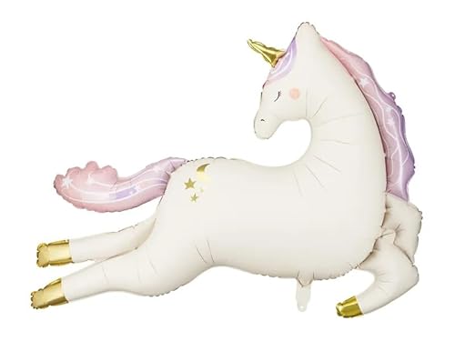 Folienballon Einhorn 113x83 cm beige mit goldenen und regenbogenfarbenen Elementen Folienballon Einhorn 113x83 cm beige mit goldenen und regenbogenfarbenen Elementen von Inevitable