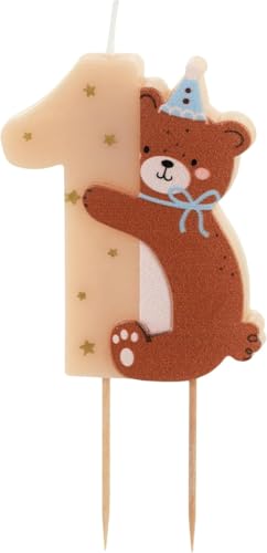 Geburtstagskerze Zahl 1 Teddybär 7 cm Geburtstagskerze Zahl 1 Teddybär 7 cm von Inevitable