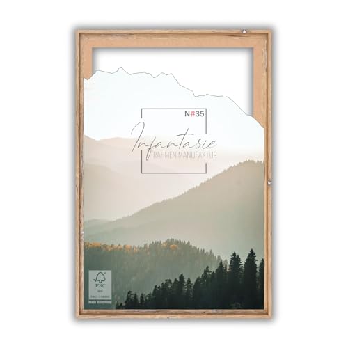 Infantasie 'N°35' Schattenfugenrahmen für 10x10 cm Keilrahmen | Eiche Altholz Silber | MDF-Holz Bilderrahmen für Keilrahmen Leinwände inkl. Aufhänger und Montagematerial Infantasie 'N°35' Schattenfugenrahmen für 10x10 cm Keilrahmen | Eiche Altholz Silber | MDF-Holz Bilderrahmen für Keilrahmen Leinwände inkl. Aufhänger und Montagematerial von Infantasie