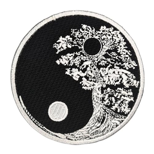 INFANTRYPRO Aufnäher Baum des Lebens, Bonsai, Yin Yang Tao, Baum des Lebens, Balance, Zen, Stickerei, Befestigung, zum Aufbügeln / Aufbügeln, Rucksack, Jacke, DIY, Gelassenheit, Meditation von InfantryPro