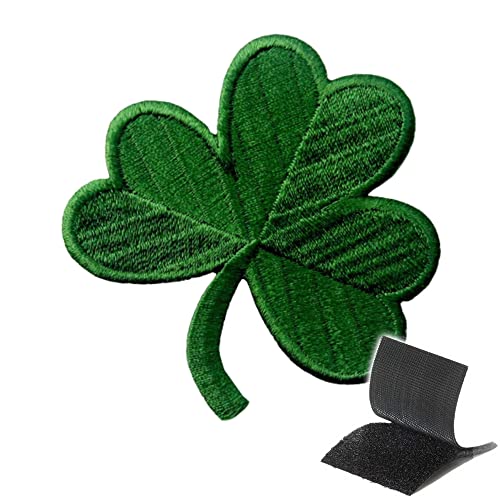 INFANTRYPRO Aufnäher Kleeblatt, keltisch, Shamrock, Grün, Kleeblatt, Stickerei, Glücksbringer, St. Patrick, Irland, Befestigung Klettverschluss, St. Patrick's Day, DIY | zum Aufbügeln / Annähen von InfantryPro
