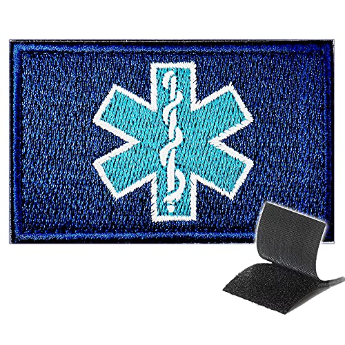 INFANTRYPRO Patch, Krankenwagen, Kreuz, Rettungsaufnäher, medizinischer Aufnäher, 8 x 5 cm, Notfall-Version, zum Aufbügeln, Nähen, Blutgruppe A+ O+ Rescue, Rucksack, Airsoft Medic von InfantryPro