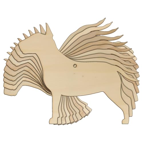 10 x Bullterrier aus Holz, stehend, Bastelform, 3 mm, Haustiere (6 x 7,2 cm, Loch oben mittig) von Infinite Crafts Design Resources