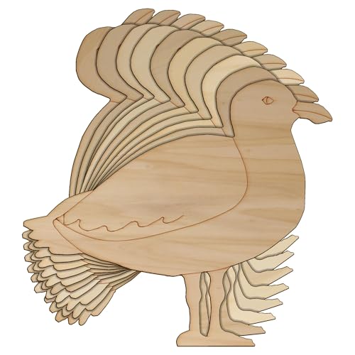 10 x Holz-Möwen-Bastelformen, 3 mm, Sperrholz, Wildtiere, Vogel, Meer (4 x 4,6 cm, ohne Loch) von Infinite Crafts Design Resources