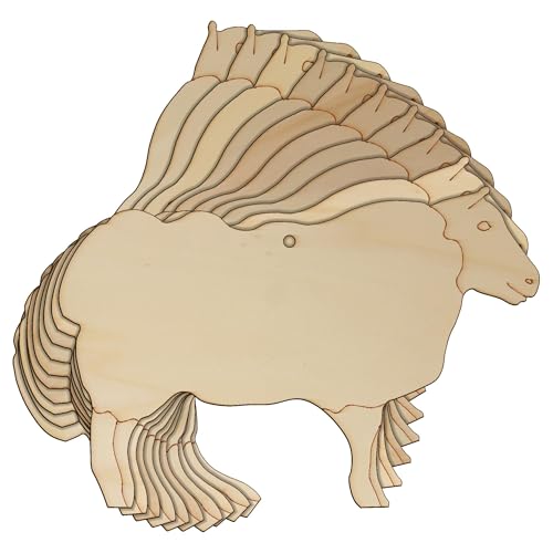 10 x Holz-Schaf stehende Schafe, Bastelformen, 3 mm, Sperrholz, Tiere, Landwirtschaft (10 x 15 cm, Loch oben mittig) von Infinite Crafts Design Resources