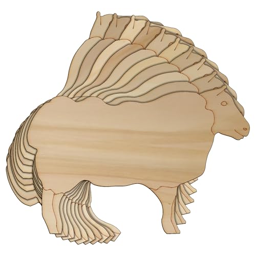 10 x Holz-Schaf stehende Schafe, Bastelformen, 3 mm, Sperrholz, Tiere, Landwirtschaft (4 x 6 cm, ohne Loch) von Infinite Crafts Design Resources