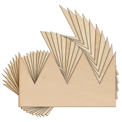 10 x Weihnachtskronen aus Holz, einfache Bastelform, 3 mm, einfache Spitze (6 x 10,6 cm, ohne Loch) von Infinite Crafts Design Resources