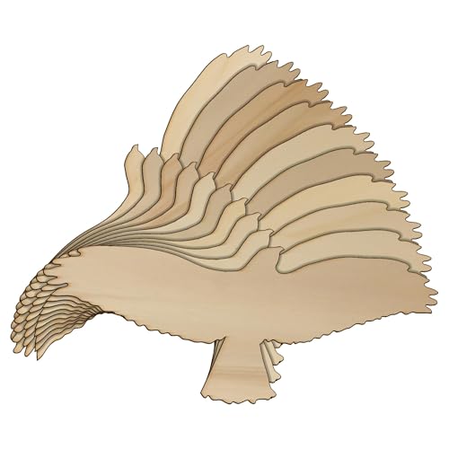 10 x hölzerne Akurat-Bussard-Bastelform, 3 mm, Vogelform (10 x 25 cm, ohne Loch) von Infinite Crafts Design Resources