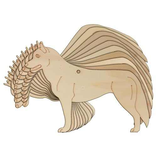Sibirischer Husky-Hund aus Holz, stehend, 3 mm, Sperrholz, 5 x 6,8 cm, Loch oben in der Mitte, 10 Stück Sibirischer Husky-Hund aus Holz, stehend, 3 mm, Sperrholz, 5 x 6,8 cm, Loch oben in der Mitte, 10 Stück von Infinite Crafts Design Resources