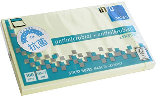 Info Notizen 125x75mm hygienische antimikrobielle 100 Blattgelb FSC von Info notes