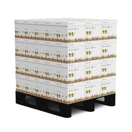 Infowerk Druckerpapier Kopierpapier 500-150000 Blatt A4 80g Premium Weiß Testsieger PEFC (150.000 Blatt) von Infowerk