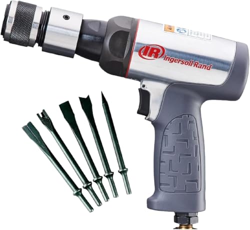 Ingersoll Rand Druckluft Hammer 123MAXHK, Leistungsstarker Druckluft Hammer mit Meissel, elektrischer und pneumatik Bohrhammer mit kurzem Zylinder im Set von Ingersoll-Rand