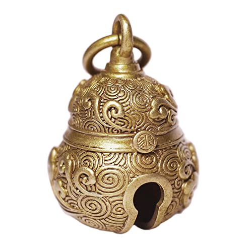 Inghome Reine Kupfer Gourd Bell Anhänger Retro chinesischer Stil verheißungsvolle Cloud Key Ring Anhänger Hauszubehör kreatives Geschenk von Inghome