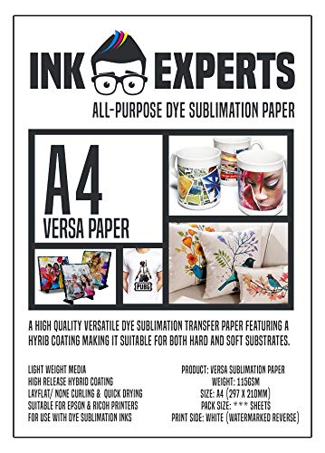 Ink Experts Versa Allzweck-Sublimationspapier, A4, 115 g/m², 100 Blatt Ink Experts Versa Allzweck-Sublimationspapier, A4, 115 g/m², 100 Blatt von Ink Experts