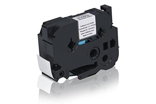 Inkadoo Kompatibel Farbband für Brother TZEFX251 P-Touch schwarz auf weiss Laminat 24mm x 8m von Inkadoo