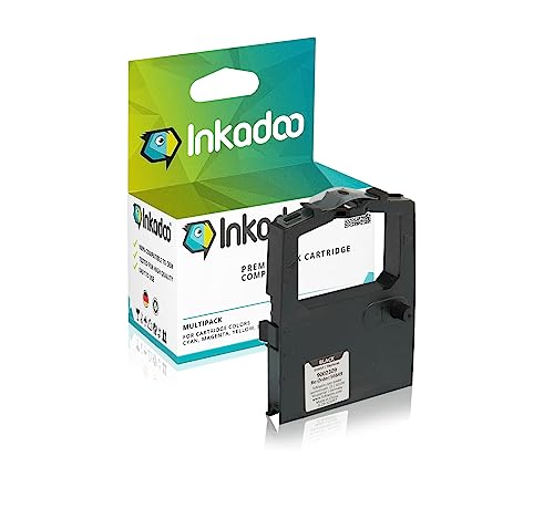 Inkadoo Farbband für OKI 09002309 Highprint 4010 ND 66 Highprint 4200 T 4000 Highprint 4100, Schwarz Tintenband, Schreibmaschinenband, Farbband Schreibmaschine von Inkadoo