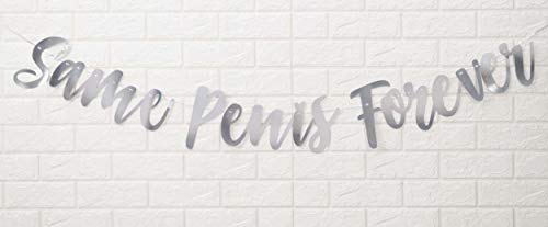 Inkdotpot Gleicher Penis Für Immer | Metallisches Silber Kursiv Bunting Fahnen Wanddekoration Brautdusche Zeichen Fotostütze Vormontiert Inkdotpot Gleicher Penis Für Immer | Metallisches Silber Kursiv Bunting Fahnen Wanddekoration Brautdusche Zeichen Fotostütze Vormontiert von Inkdotpot