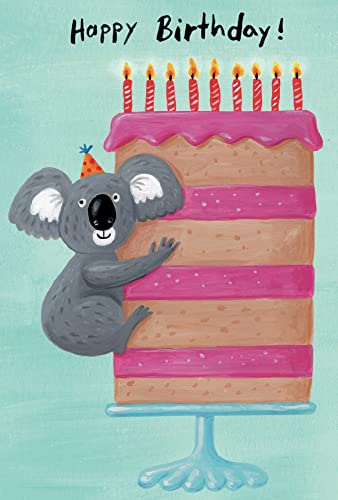 Inkognito Klappkarte Grußkarte inkl. Umschlag | Anlass: ''zum Geburtstag'', Motiv: Koala ''Happy Birthday/Koala'' | Künstler: Nastja Holtfreter | Art-Nr.: 38616-5 | vom Berliner Verlag von Inkognito