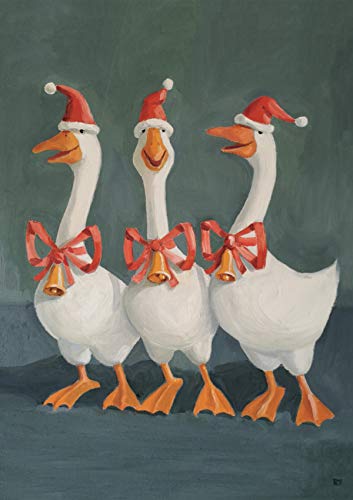 Inkognito Klappkarte mit Umschlag 17,0 x 11,5 cm (quer) • 77935-5 ''KD Freiheit für die Weihnachtsgans Künstler Rolf Tiemann • Tiere • Animals • Satire • Humour • Christmas von Inkognito
