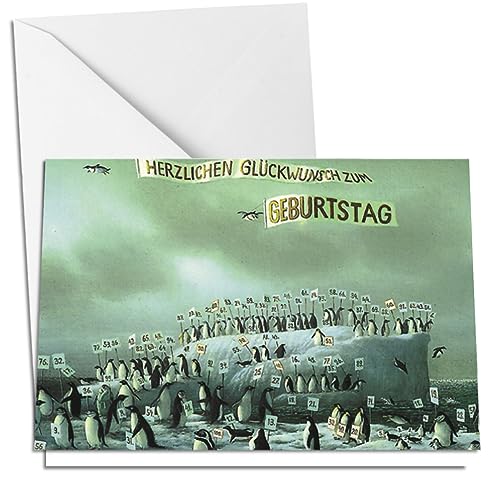 Inkognito Klappkarte mit Umschlag C6- (11,5 x 17 cm) • 7502 ''Geburtstag Künstler Michael Sowa • Tiere • Geburtstag von Inkognito