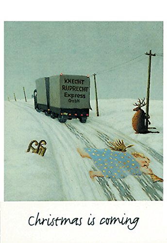 Klappkarte mit Umschlag C6- (11,5 x 17 cm) • 7529 ''Christmas is coming'' von Inkognito • Künstler: INKOGNITO © Michael Sowa • Weihnachten von Inkognito