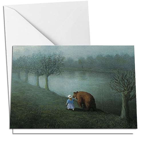 Inkognito Klappkarte mit Umschlag C6- (11,5 x 17 cm) • 7572 ''The Bear Künstler Michael Sowa • Fantastik • Satire von Inkognito