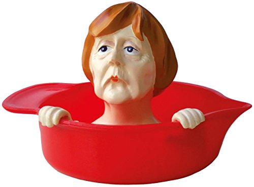 Zitronenpresse ''Angie'' aus stabilem Gießharz, handbemalt, lebensmittelechten Farben - Squeeze it! Ø 12 cm, Höhe 10 cm • 40580 ''Angela Merkel Zitronenpresse'' von Inkognito • Künstler: • Weihnachtliches • Küche & Frühstück • Haushalt • Dies + Das von Inkognito
