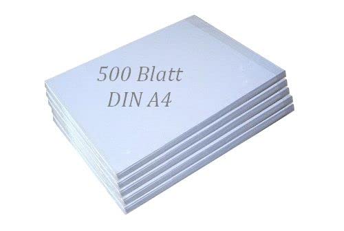 500 BLATT SUBLIMATIONSPAPIER - THERMO-TRANSFERPAPIER DIN A4 für Shirts, Caps, Tassen, Mousepads... Hervorragende Übertragungsqualität, Farbannahme und Farbsättigung, schnell trocknend, wischfest 500 BLATT SUBLIMATIONSPAPIER - THERMO-TRANSFERPAPIER DIN A4 für Shirts, Caps, Tassen, Mousepads... Hervorragende Übertragungsqualität, Farbannahme und Farbsättigung, schnell trocknend, wischfest von Inkpro