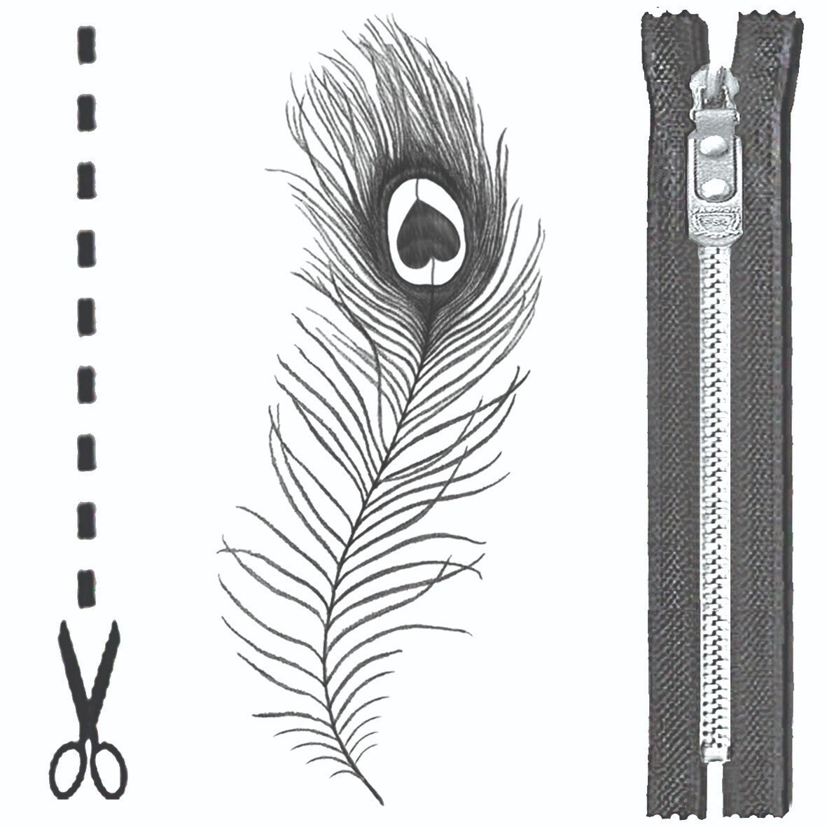 Set Mit 3 Lustigen Temporären Tattoos Lineare Designs Für Arm, Handgelenk, Knöchel, 2x2" Größe | Zip Feather Cut Line Kopien Set Mit 3 Lustigen Temporären Tattoos Lineare Designs Für Arm, Handgelenk, Knöchel, 2x2" Größe | Zip Feather Cut Line Kopien von Inkweartattoos
