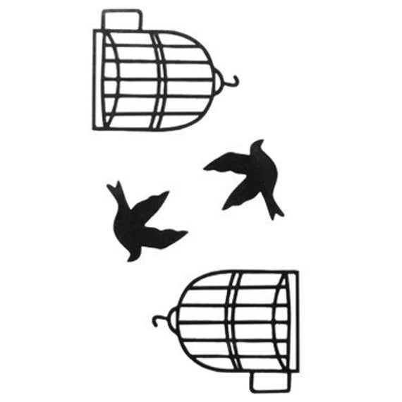 Vogelkäfig Temporäre Tattoos | Nettes Lustiges Halloween-Festival Oder Kinder Verkleiden Sich Tätowierungen 10 X 6 cm - Schneller Versand Vogelkäfig Temporäre Tattoos | Nettes Lustiges Halloween-Festival Oder Kinder Verkleiden Sich Tätowierungen 10 X 6 cm - Schneller Versand von Inkweartattoos