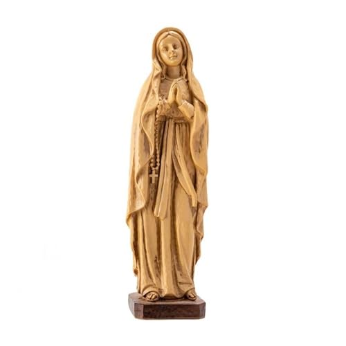 Inmaculada Romero IR Figur der Jungfrau von Lourdes 20 cm. Bild des Schutzpatrons der Kranken aus hellem Holz und Kunstharz. Länge (mm): 200. Breite (mm): 70. Durchmesser (mm): 60. von Inmaculada Romero IR
