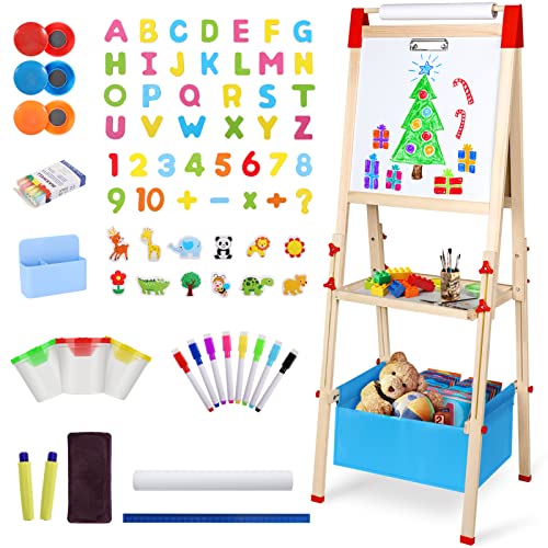 Innedu Kinder Staffelei,Höhenverstellbar Doppelseitige kindertafel, Tafel Kinder mit Papierrolle & Aufbewahrungkarben, kreidetafel kinder für Geburtstag P?dagogisches Geschenk Innedu Kinder Staffelei,Höhenverstellbar Doppelseitige kindertafel, Tafel Kinder mit Papierrolle & Aufbewahrungkarben, kreidetafel kinder für Geburtstag P?dagogisches Geschenk von Innedu