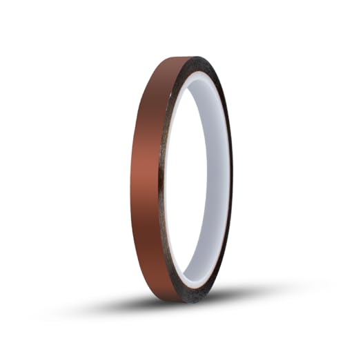 Innfeeltech 1 Rolle hochtemperaturbeständiges Klebeband, 10mm*33M Polyimid Film Klebeband zum Abdecken und Löten Innfeeltech 1 Rolle hochtemperaturbeständiges Klebeband, 10mm*33M Polyimid Film Klebeband zum Abdecken und Löten von Innfeeltech