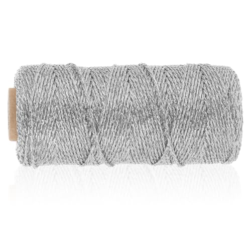 1.5 mm Silber Kordel, 110 m Nicht Elastisch Kordelband Schnur Silbernes Nylonseil DIY Bastelschnur zum Handwerk Hochzeit Dekorieren oder Verpacken 1.5 mm Silber Kordel, 110 m Nicht Elastisch Kordelband Schnur Silbernes Nylonseil DIY Bastelschnur zum Handwerk Hochzeit Dekorieren oder Verpacken von InnoHHustle