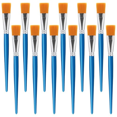12 Stück Flache Farbe Pinsel Set, 25mm Pinselset Acrylfarben KüNstlerpinsel Paint Brush Set für Öl, Acryl, Gouache, Aquarell und Tempera Malerei 12 Stück Flache Farbe Pinsel Set, 25mm Pinselset Acrylfarben KüNstlerpinsel Paint Brush Set für Öl, Acryl, Gouache, Aquarell und Tempera Malerei von InnoHHustle