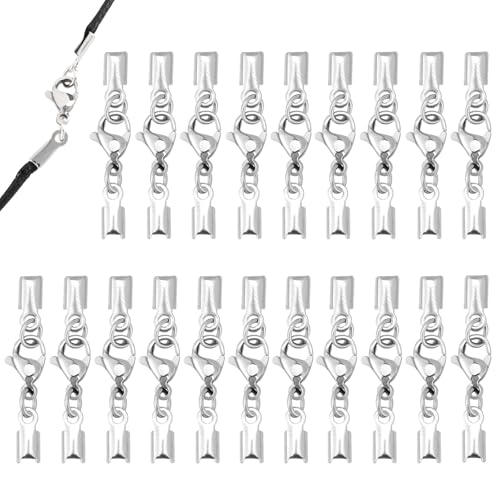 20 Stück Edelstahl Verschluss, Lederband Kette, Karabinerverschluss, Schmuckherstellung Karabiner, Armband Verschluss für Quaste-Armband Halskette Ketten, Lederband, Schmuck, DIY 20 Stück Edelstahl Verschluss, Lederband Kette, Karabinerverschluss, Schmuckherstellung Karabiner, Armband Verschluss für Quaste-Armband Halskette Ketten, Lederband, Schmuck, DIY von InnoHHustle