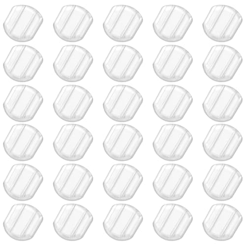 30 Stück Ohrring-Rückpolster, transparente Clip-on-Ohrring-Verschlüsse, Gummi, weich, transparent, Silikon-Ohrringe, Ohrringe, Kissen, Clip-on-Ohrring-Konverter-Kit von InnoHHustle