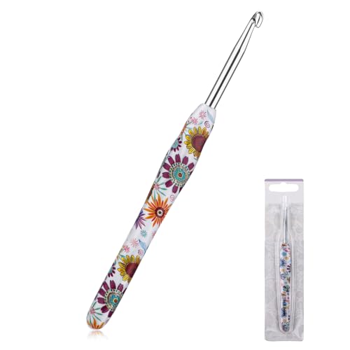 Häkelnadel 5 mm mit Schön Blume Weicher Gummigriff Häkelnadel Ergonomische Häkelnadel Stricknadel für Anfänger und Häkelliebhaber Metall Häkeln für Handschuhe, Schals und MüTzen Häkelnadel 5 mm mit Schön Blume Weicher Gummigriff Häkelnadel Ergonomische Häkelnadel Stricknadel für Anfänger und Häkelliebhaber Metall Häkeln für Handschuhe, Schals und MüTzen von InnoHHustle