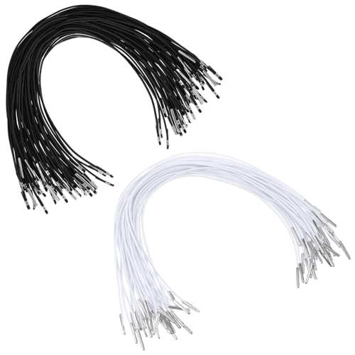 Elastische Schnur für Masken, elastische Schnüre mit Metallenden, runde Schnur, weiches Stretchband, Widerhaken für Maskenherstellung, DIY, Party, Hut, Menüs, Buchbindung, Abzeichen, Schilder (Schwarz Elastische Schnur für Masken, elastische Schnüre mit Metallenden, runde Schnur, weiches Stretchband, Widerhaken für Maskenherstellung, DIY, Party, Hut, Menüs, Buchbindung, Abzeichen, Schilder (Schwarz von InnoHHustle