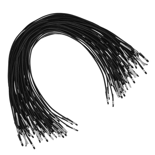 Elastische Widerhaken Cord, 50Stück Elastische Kordeln mit Metall Widerhaken Verschluss Schwarze Stretch Runde Schnur Weiche Dehnbare Kordel für Masken, DIY Partyhüte, Menüs, Buchbinden, Geschenktüten Elastische Widerhaken Cord, 50Stück Elastische Kordeln mit Metall Widerhaken Verschluss Schwarze Stretch Runde Schnur Weiche Dehnbare Kordel für Masken, DIY Partyhüte, Menüs, Buchbinden, Geschenktüten von InnoHHustle