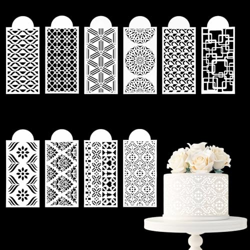 Tortenschablone, 10 Stück Torten Schablonen Kuchen Spitze Schablonen Torte Schablonenaus Frost Form Torte Set Torten Zubehör Fondant Zubehör Konditorei Zubehör für DIY Buttercreme Fondant Tortenschablone, 10 Stück Torten Schablonen Kuchen Spitze Schablonen Torte Schablonenaus Frost Form Torte Set Torten Zubehör Fondant Zubehör Konditorei Zubehör für DIY Buttercreme Fondant von InnoHHustle