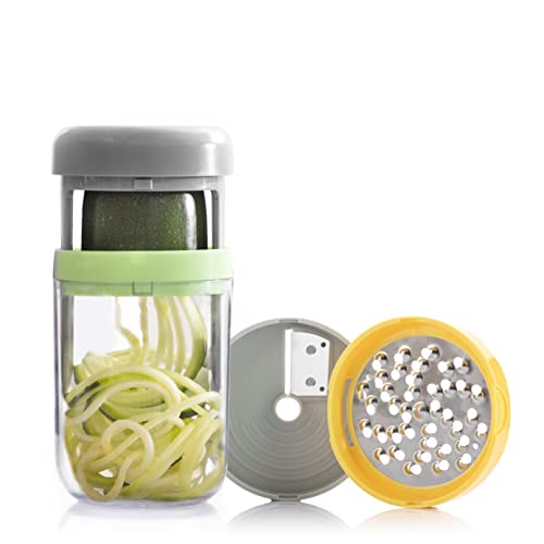 InnovaGoods - 3-in-1 Gemüsespiralschneider und Reibe, Manuell, mit Rezepten, Multifunktional für Gemüse, Obst, Käse, Leicht zu reinigen, Weiß, Polypropylen Edelstahl AS ABS-Kunststoff InnovaGoods - 3-in-1 Gemüsespiralschneider und Reibe, Manuell, mit Rezepten, Multifunktional für Gemüse, Obst, Käse, Leicht zu reinigen, Weiß, Polypropylen Edelstahl AS ABS-Kunststoff von InnovaGoods