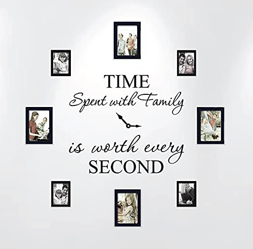 Innovative Stencils 1249 Wandaufkleber, Motiv: Time Spent with Family is Worth Every Second Home, Schwarz von Innovative Stencils