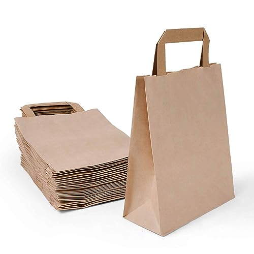 Inoverse 250 Stück Papiertragetaschen, Geschenktüten, 18+08x22 cm Papiertüten mit Henkel, Braun Kraftpapier Tüten, Papier Tragetasche, Papiertaschen, Papiertüten Klein Inoverse 250 Stück Papiertragetaschen, Geschenktüten, 18+08x22 cm Papiertüten mit Henkel, Braun Kraftpapier Tüten, Papier Tragetasche, Papiertaschen, Papiertüten Klein von Inoverse