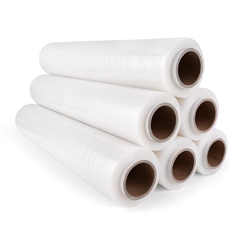 Inoverse 6 Rollen Stretchfolie Transparent Wickelfolie 50cm/2.5kg, Folie Für Möbel & Umzug, Palettenfolie, Handstretchfolie, Verpackungsfolie auf Rolle, Strechfolienrolle, Verpackungsmaterial Inoverse 6 Rollen Stretchfolie Transparent Wickelfolie 50cm/2.5kg, Folie Für Möbel & Umzug, Palettenfolie, Handstretchfolie, Verpackungsfolie auf Rolle, Strechfolienrolle, Verpackungsmaterial von Inoverse