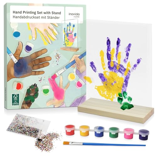 Fingerabdruck Set : Familien Handabdruck Set – 6 Fingerfarben und Ständer – Handabdruck Set Familie – Baby Abdruckset – Pfotenabdruck Set Katze und Hundepfoten Abdruck – Baby Fussabdruck Set – Inovida Fingerabdruck Set : Familien Handabdruck Set – 6 Fingerfarben und Ständer – Handabdruck Set Familie – Baby Abdruckset – Pfotenabdruck Set Katze und Hundepfoten Abdruck – Baby Fussabdruck Set – Inovida von Inovida