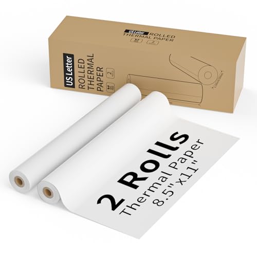 InpourPack Thermodrucker-Papierrollen, 21,6 x 27,9 cm, US-Buchstabengröße, schnelltrocknend, kompatibel mit PD-A4-Druckern, 2 Rollen, 50 Blatt InpourPack Thermodrucker-Papierrollen, 21,6 x 27,9 cm, US-Buchstabengröße, schnelltrocknend, kompatibel mit PD-A4-Druckern, 2 Rollen, 50 Blatt von InpourPack