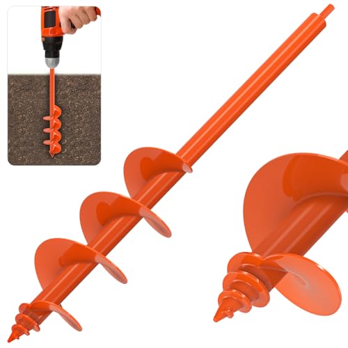 Insaga Schlangenbohrer zum Bepflanzen, 10,2 x 61 cm, Bohrer zum Graben von Löchern, 3 mm dickere Klingen, Pfostenlochbagger für Gärten, Zäune, Blumenzwiebeln, Blumen und Pflanzen, passend für 3/8 Insaga Schlangenbohrer zum Bepflanzen, 10,2 x 61 cm, Bohrer zum Graben von Löchern, 3 mm dickere Klingen, Pfostenlochbagger für Gärten, Zäune, Blumenzwiebeln, Blumen und Pflanzen, passend für 3/8 von Insaga