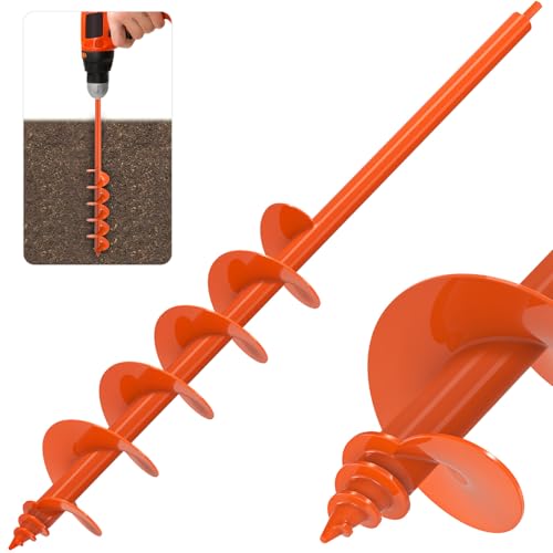 Insaga Schlangenbohrer zum Bepflanzen, 10,2 x 81,3 cm, Gartenbohrer, robuster Schlangenlochbohrer mit 3 mm dickerer Spirale für Blumenzwiebeln, Pflanzen, Strandschirme, Zaunpfosten – passend für 3/8 Insaga Schlangenbohrer zum Bepflanzen, 10,2 x 81,3 cm, Gartenbohrer, robuster Schlangenlochbohrer mit 3 mm dickerer Spirale für Blumenzwiebeln, Pflanzen, Strandschirme, Zaunpfosten – passend für 3/8 von Insaga